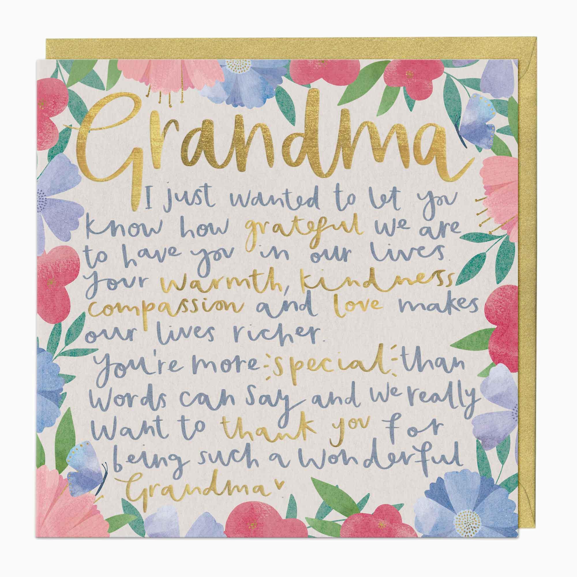 Greeting Card-F060 - Grandma Special Words Card-Whistlefish