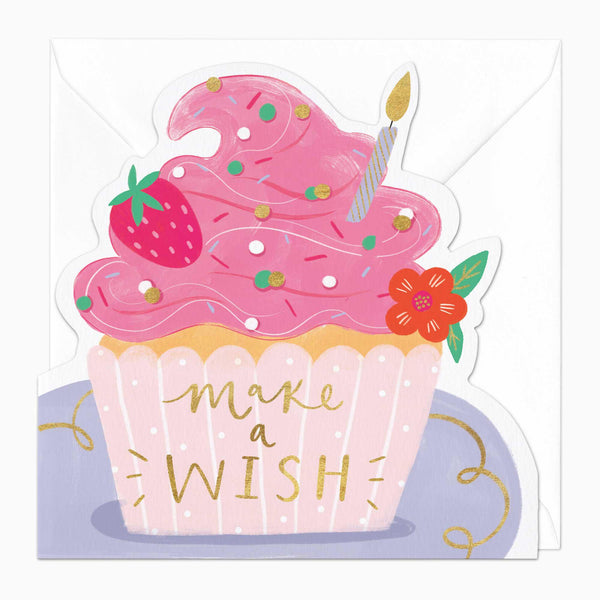 Greeting Card-F074 - Make A Wish Birthday Cut-Out Card-Whistlefish