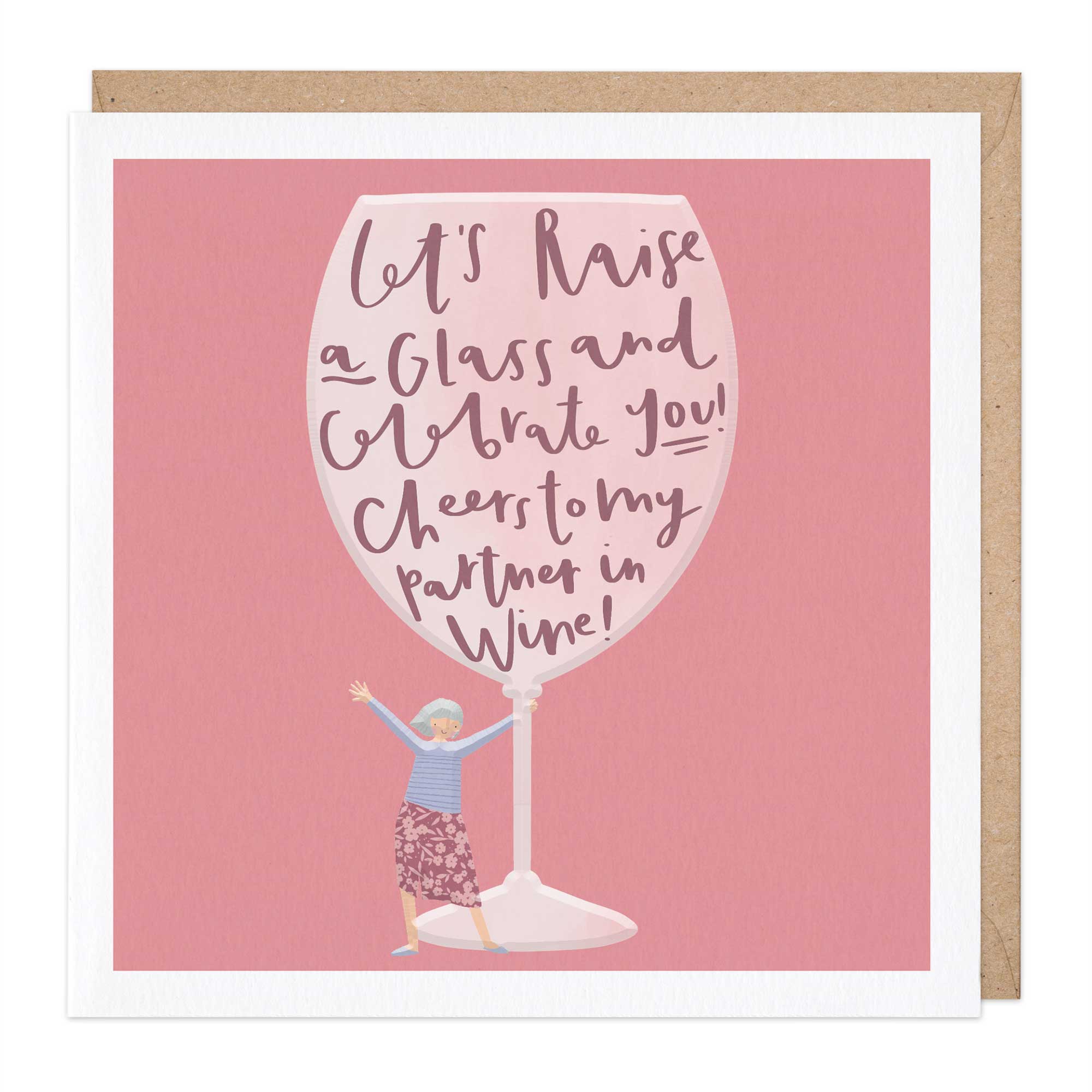 Greeting Card - F080 - Raise A Glass Friend Card - Raise A Glass Friend Card - Whistlefish