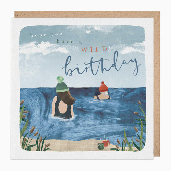 Greeting Card-F082 - Wild Swimmers Birthday Card-Whistlefish