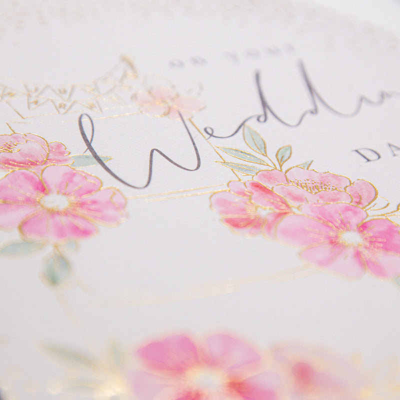 Greeting Card - F093 - Floral Wedding Cake Card - Floral Wedding Cake Card - Whistlefish