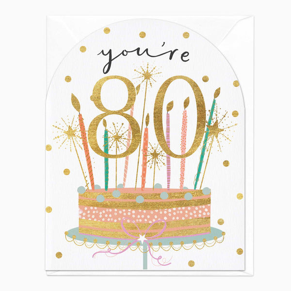 Greeting Card-F094 - You're 80 Birthday Card-Whistlefish