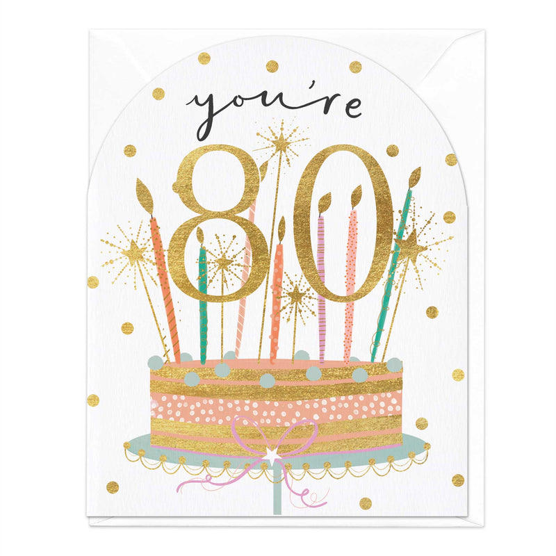 Greeting Card - F094 - You're 80 Birthday Card - You're 80 Birthday Card - Whistlefish
