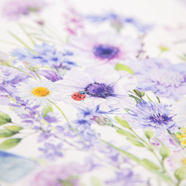 Greeting Card - F095 - Scabious And Cornflowers Art Card - Scabious And Cornflowers Art Card - Whistlefish