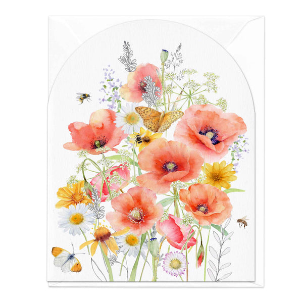 Greeting Card - F096 - Poppies Art Card - Poppies Art Card - Whistlefish
