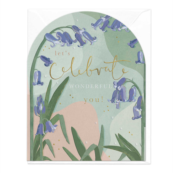 Greeting Card - F115 - Let's Celebrate Bluebell Birthday Arch Card - Let's Celebrate Bluebell Birthday Arch Card - Whistlefish