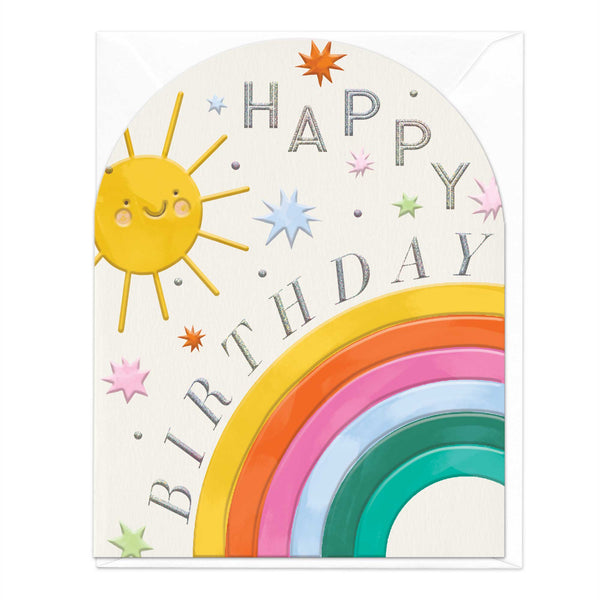 Greeting Card - F117 - Rainbow Birthday Arch Card - Rainbow Birthday Arch Card - Whistlefish