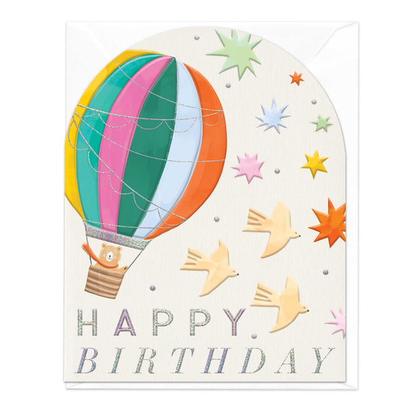 Greeting Card - F119 - Hot-Air Balloon Birthday Arch Card - Hot-Air Balloon Birthday Arch Card - Whistlefish