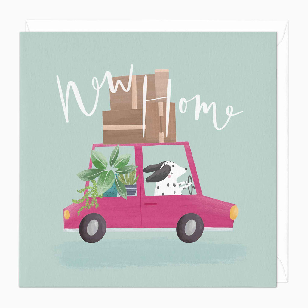 Greeting Card-F144 - Dogs New Home Card-Whistlefish