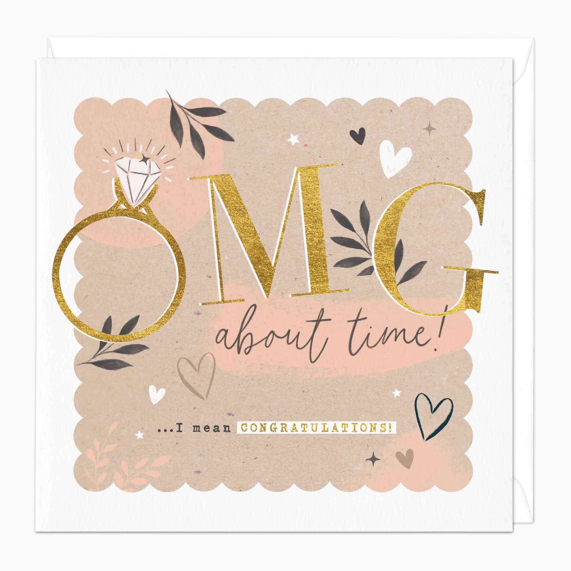 Greeting Card-F147 - OMG Engagment Card-Whistlefish