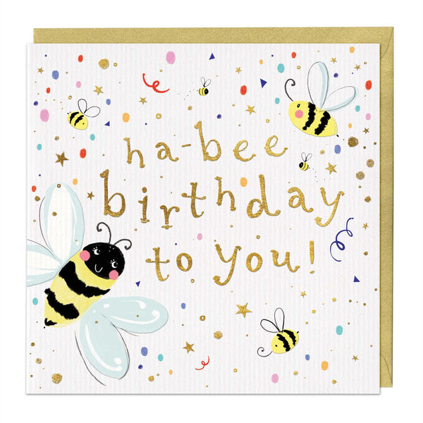 Greeting Card - F155 - Ha-Bee Birthday Card - Ha-Bee Birthday Card - Whistlefish