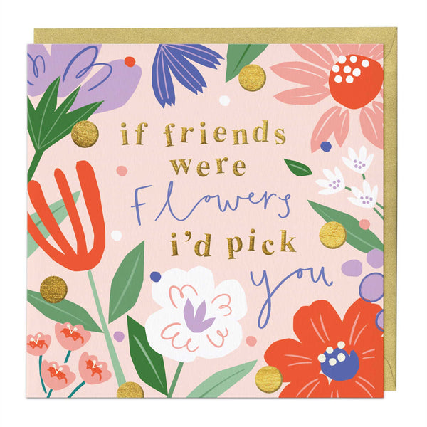 Greeting Card - F162 - Friends Flowers Art Card - Friends Flowers Art Card - Whistlefish