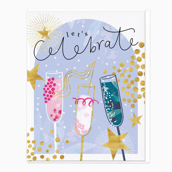 Greeting Card-F225 - Lets Celebrate Starry Card-Whistlefish