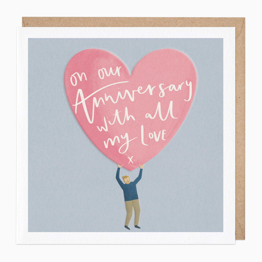 Greeting Card-F284 - On Our Anniversary Heart Card-Whistlefish