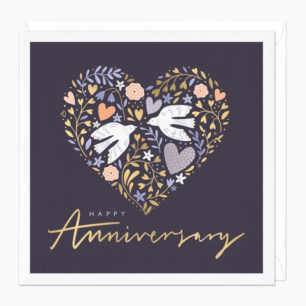 Greeting Card-F298 - Couples Love Heart Card-Whistlefish