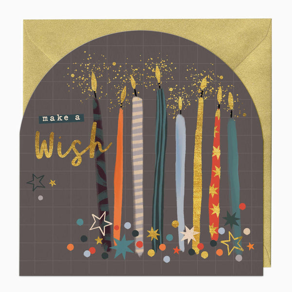 Greeting Card-F318 - Make A Wish Birthday Arch Card-Whistlefish