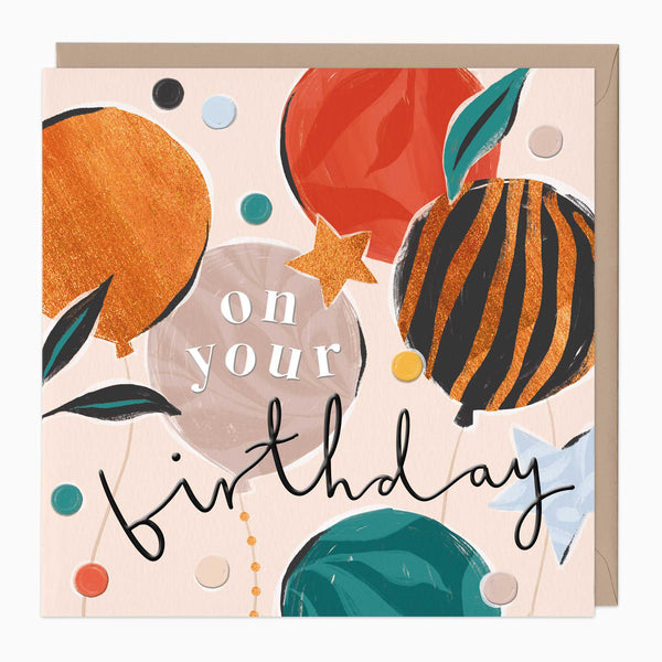 Greeting Card-F417 - Juicy Balloons Birthday Card-Whistlefish