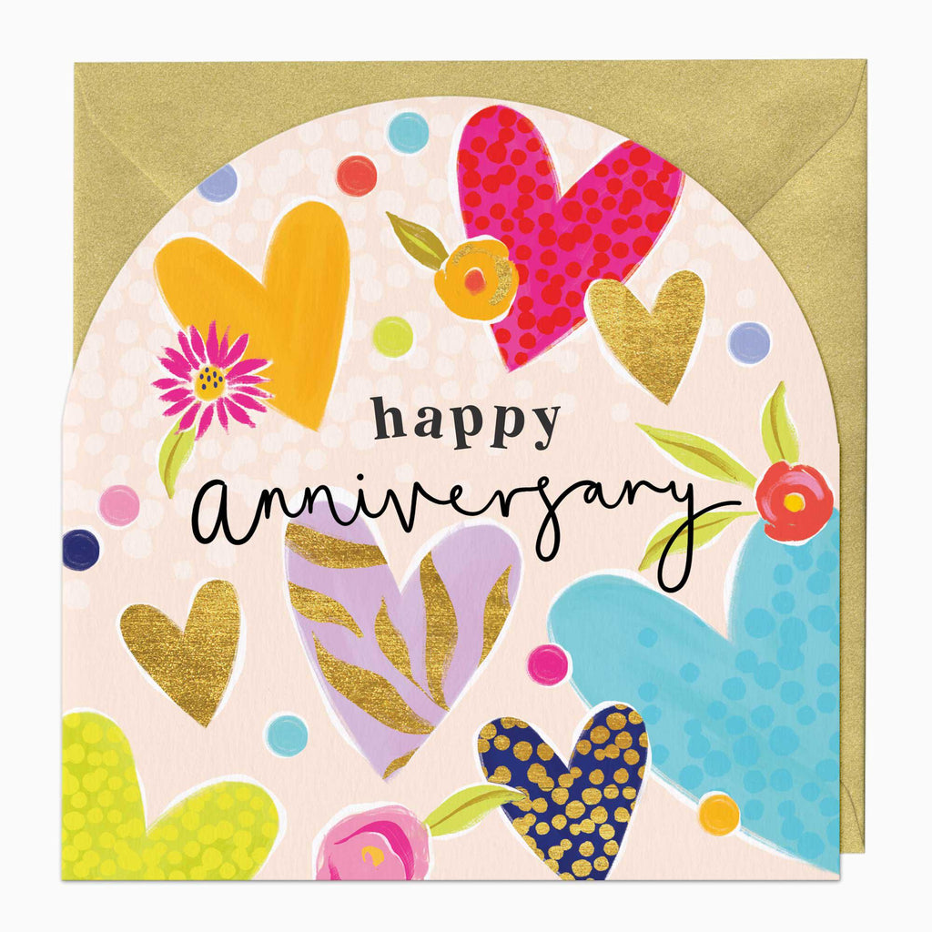 Greeting Card-F439 - Neon Anniversary Arch Card-Whistlefish
