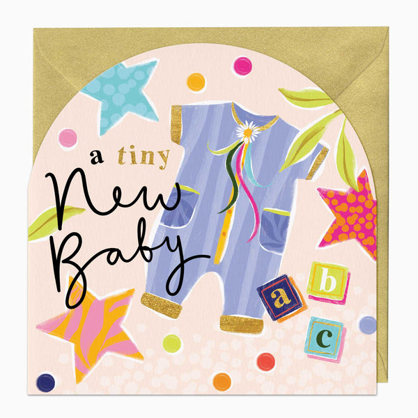 Greeting Card-F441 - Neon New Baby Arch Card-Whistlefish