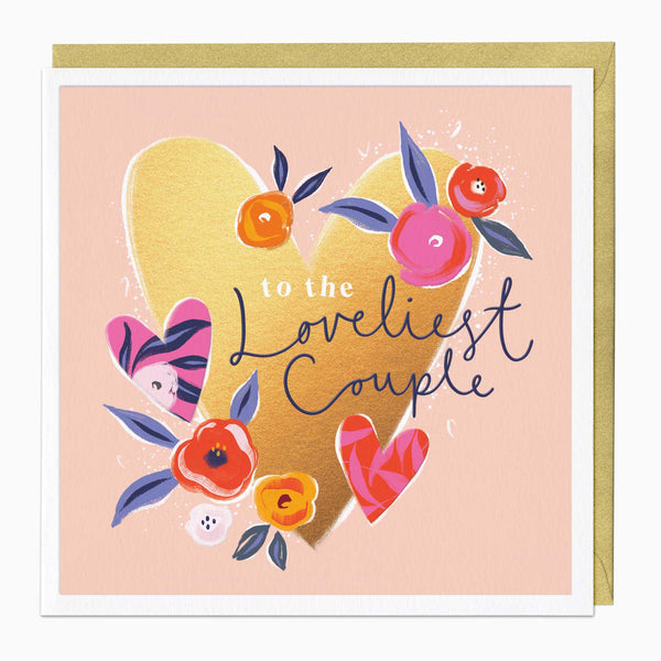 Greeting Card-F446 - Loveliest Couple Heart Card-Whistlefish