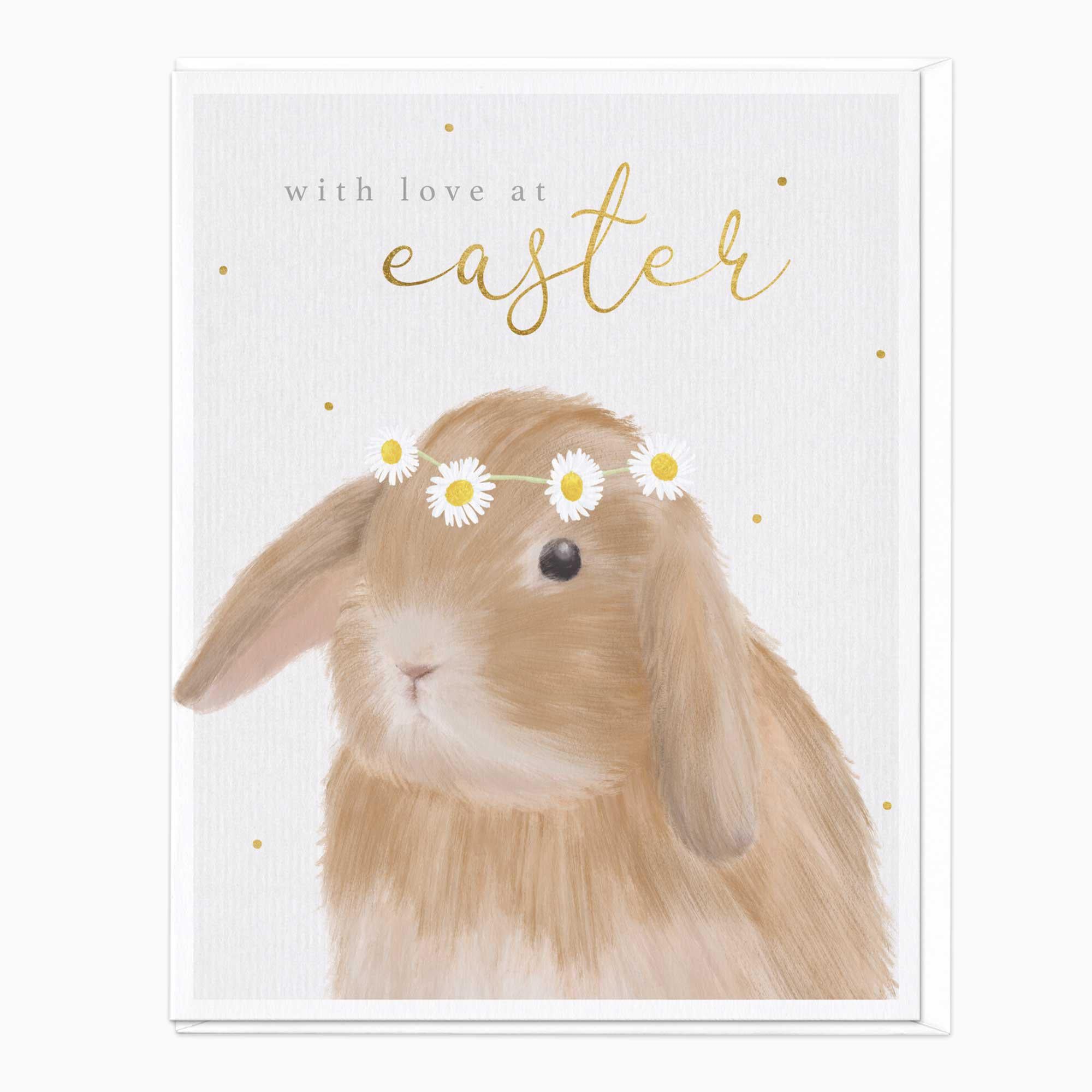 Greeting Card-F460 - Floppy Ear Bunny Easter Card-Whistlefish