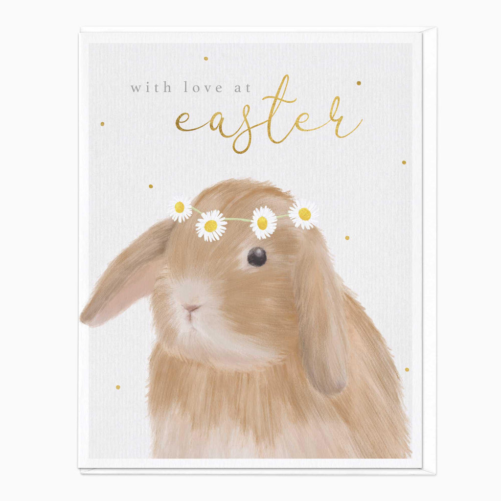 Greeting Card-F460 - Floppy Ear Bunny Easter Card-Whistlefish