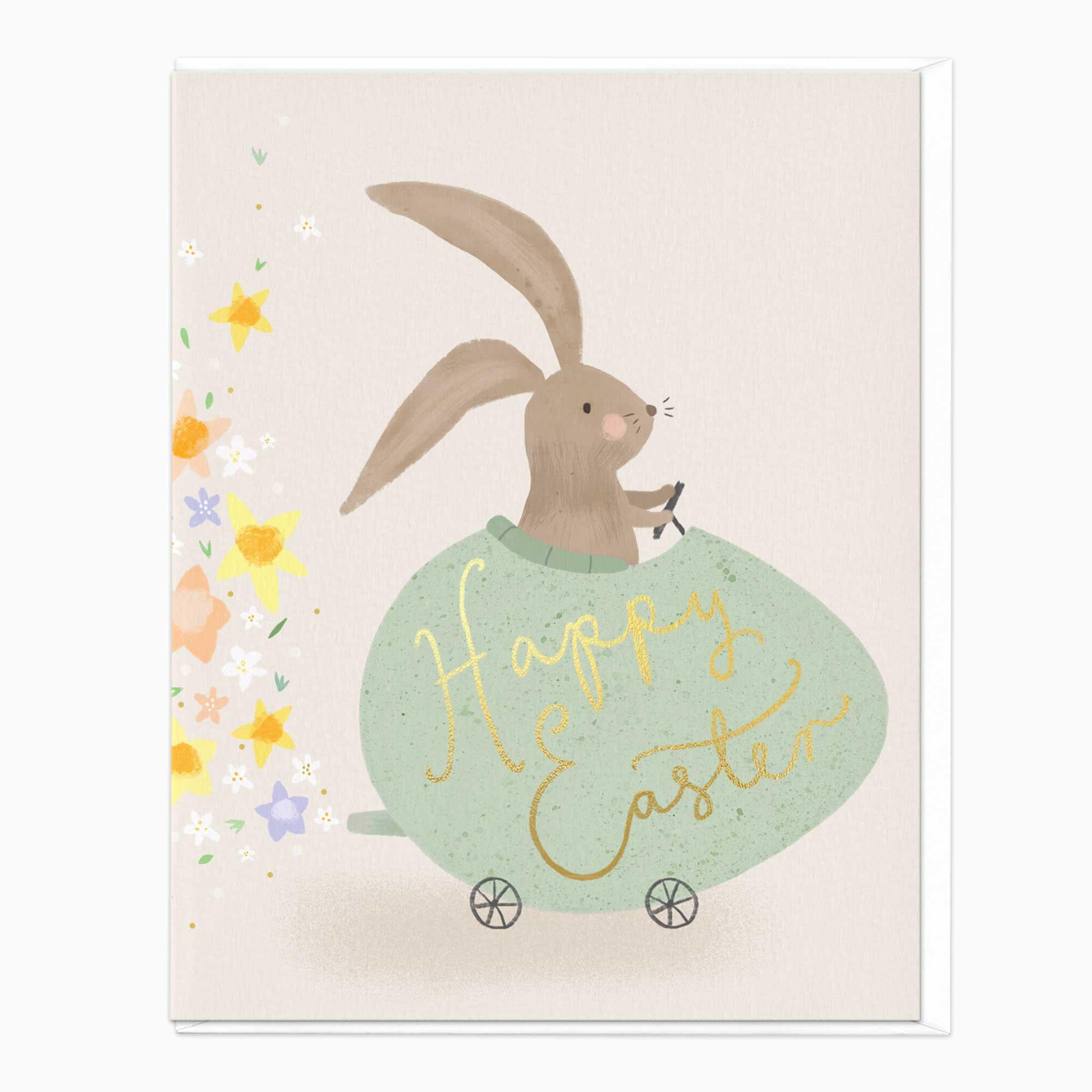 Greeting Card-F462 - Egg Car Easter Card-Whistlefish