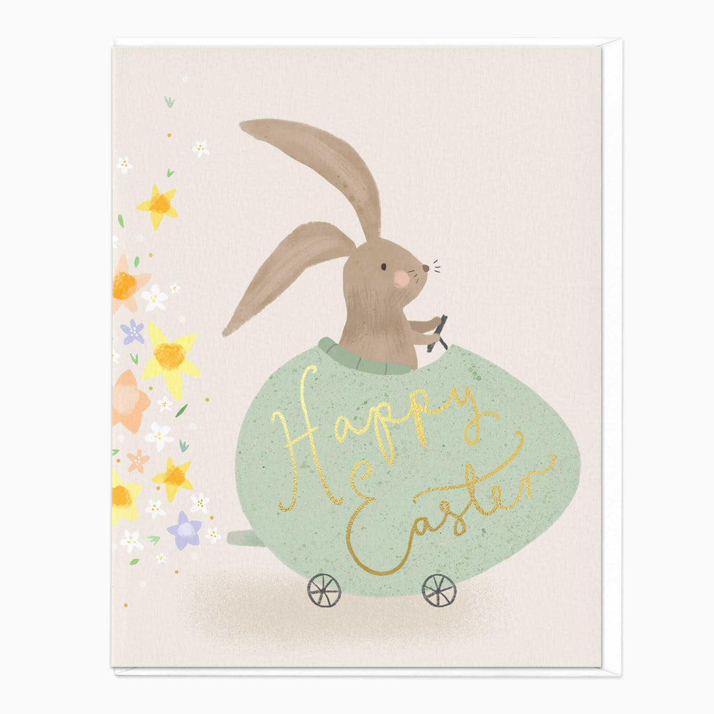 Greeting Card-F462 - Egg Car Easter Card-Whistlefish