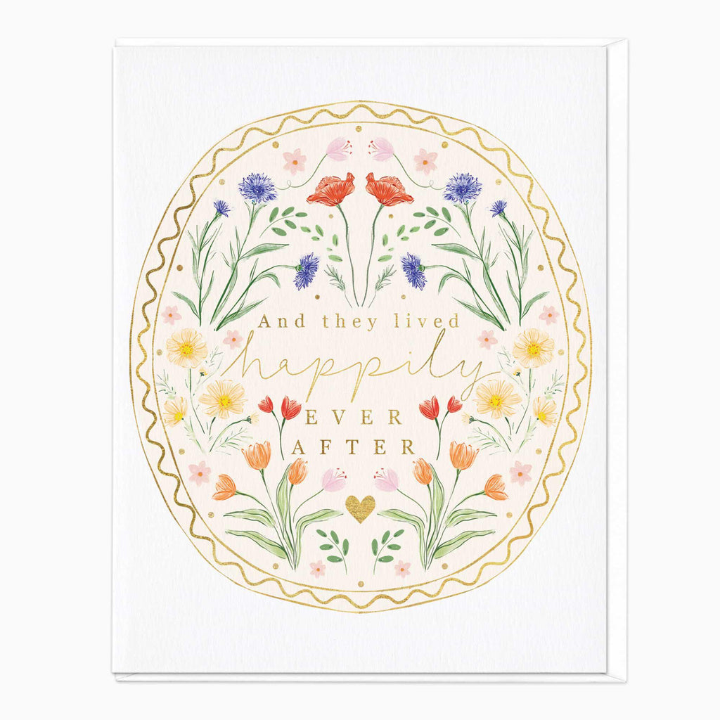 Greeting Card-F467 - Happily Ever After Floral Card-Whistlefish