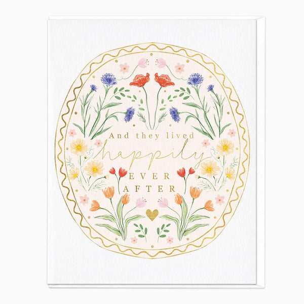 Greeting Card-F467 - Happily Ever After Floral Card-Whistlefish