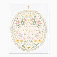 Greeting Card-F468 - On Your Christening Day Floral Card-Whistlefish