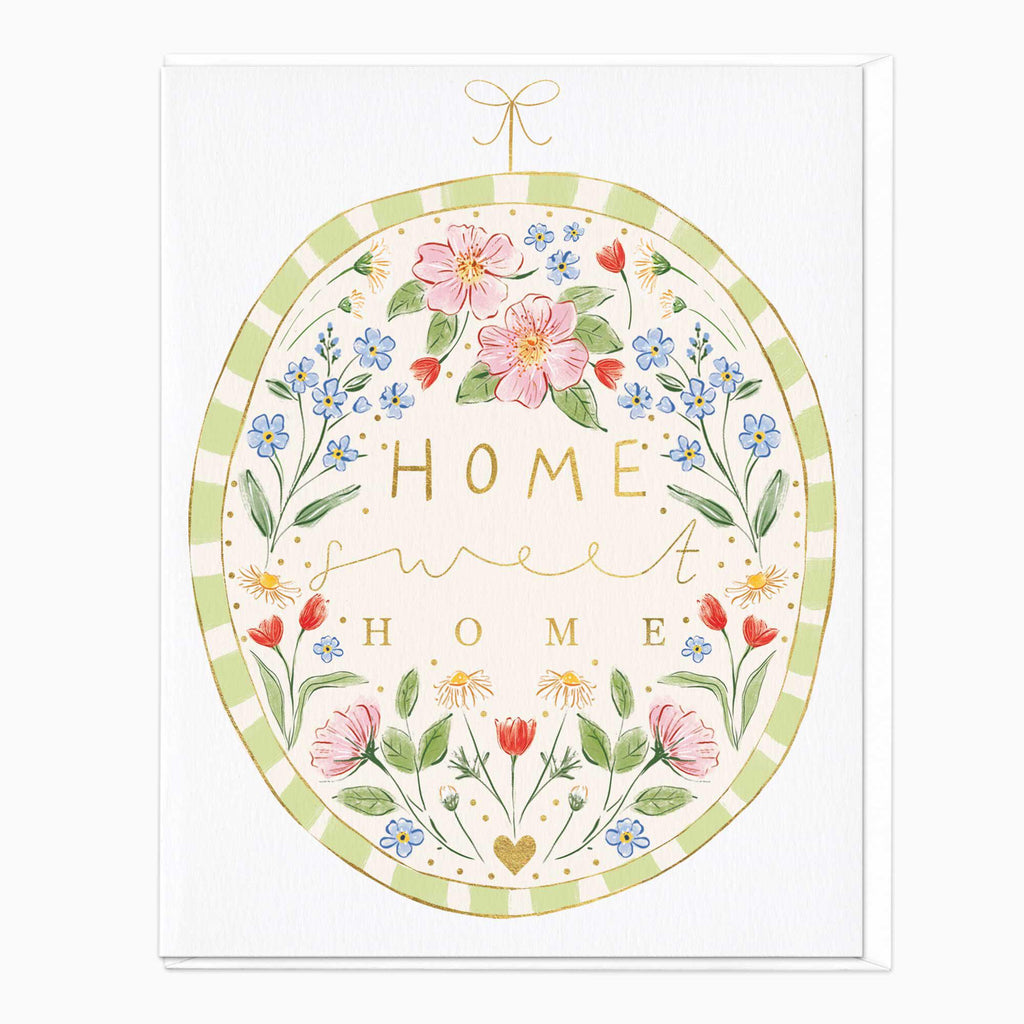 Greeting Card-F469 - Home Sweet Home Floral Card-Whistlefish