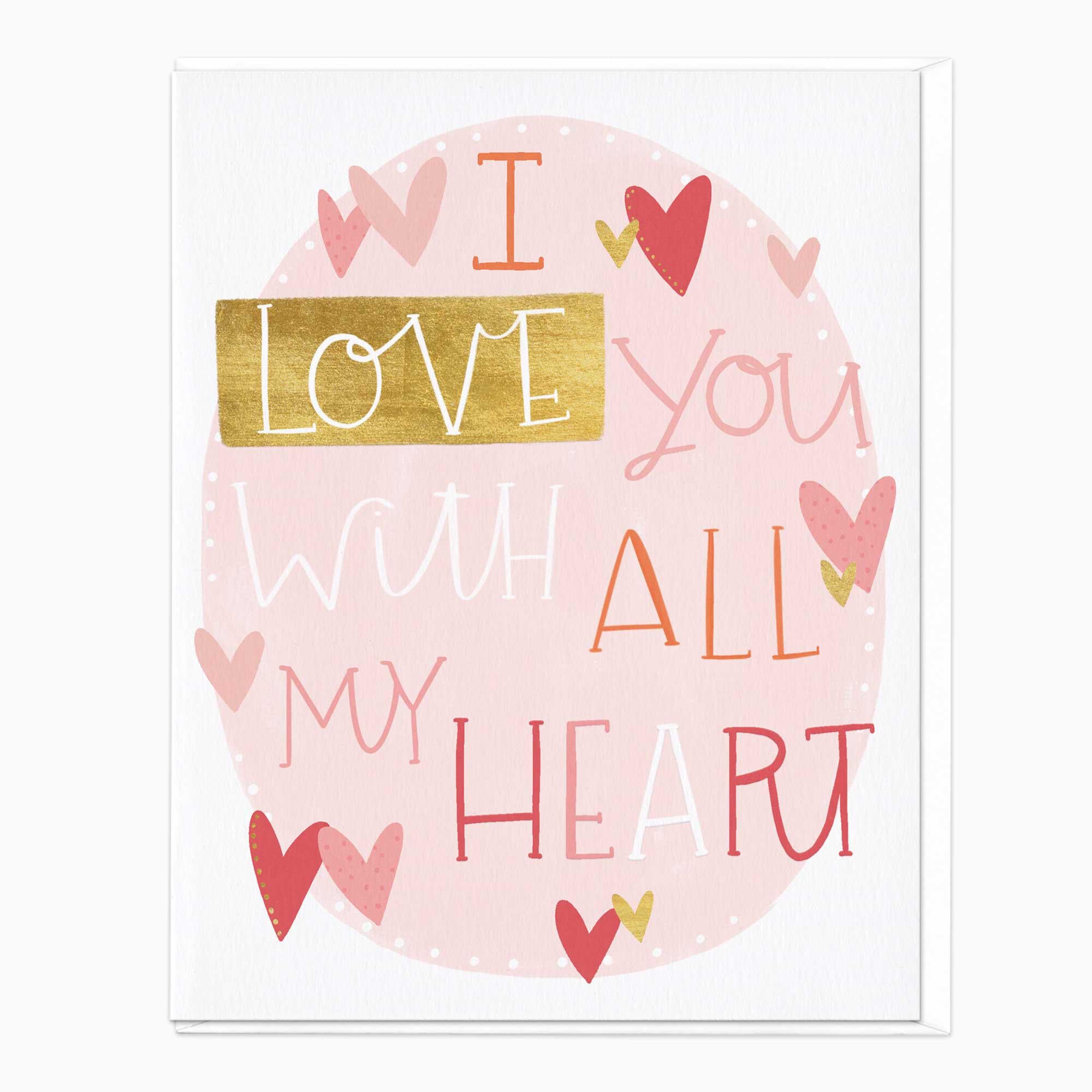 Greeting Card-F471 - All My Heart Valentines Card-Whistlefish