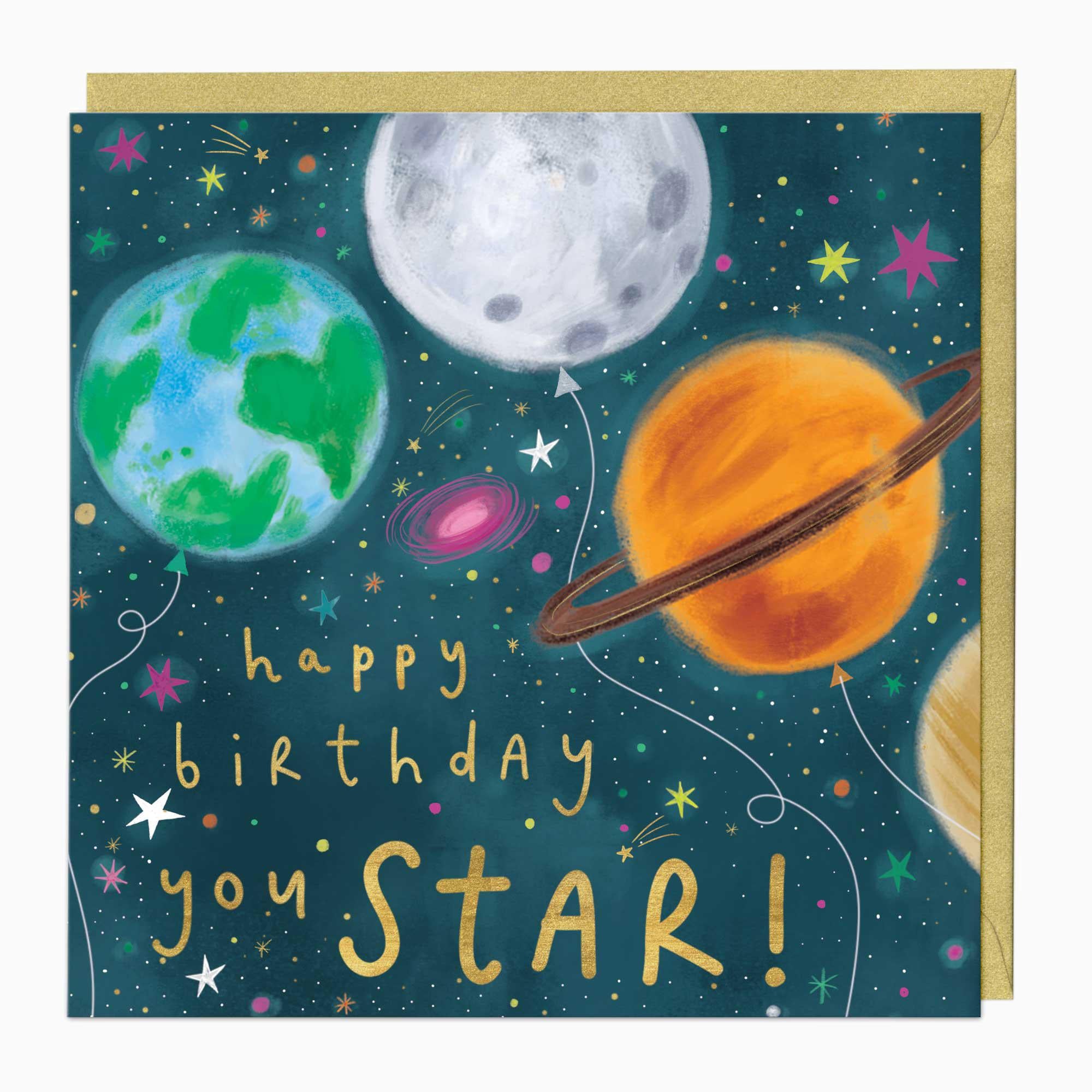 Greeting Card-F479 - Universe's Brightest Star Birthday Card-Whistlefish