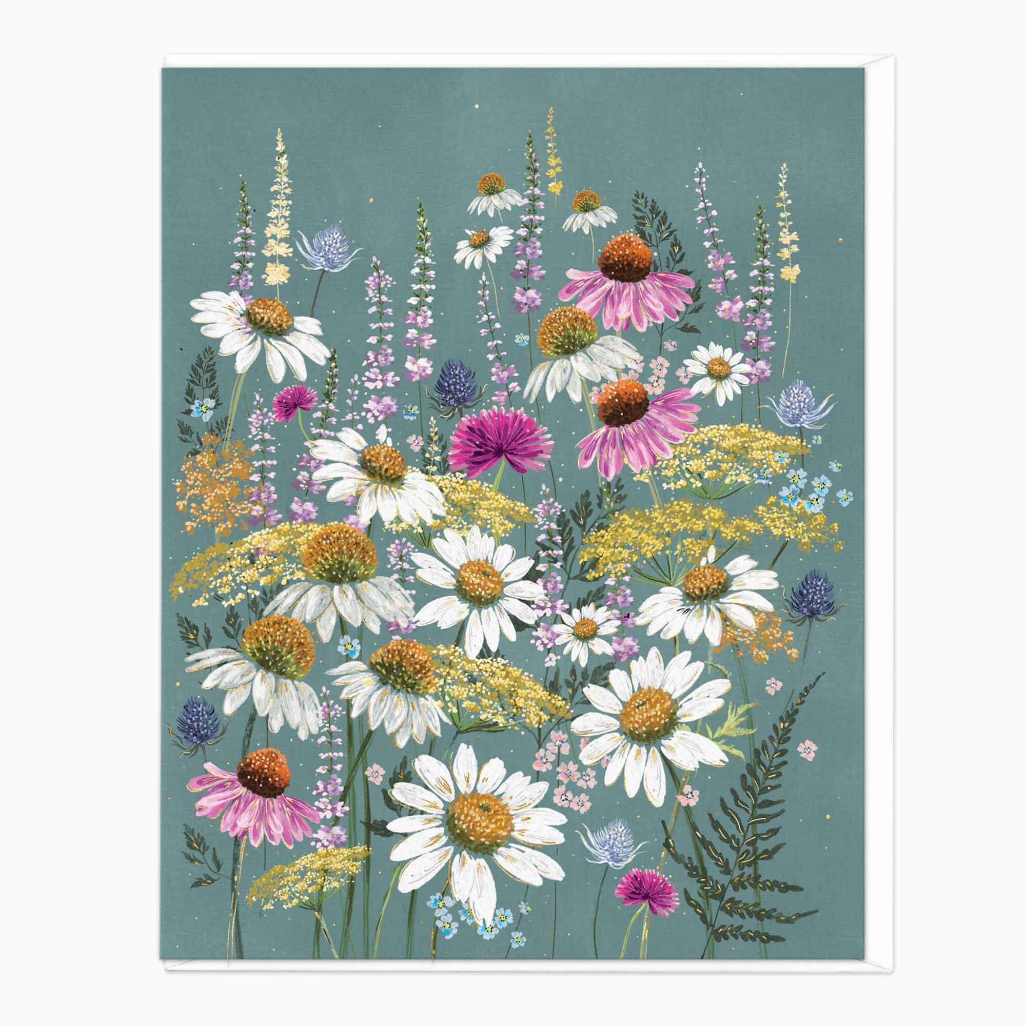 Greeting Card-F489 - Wildflowers In Nature Art Card-Whistlefish