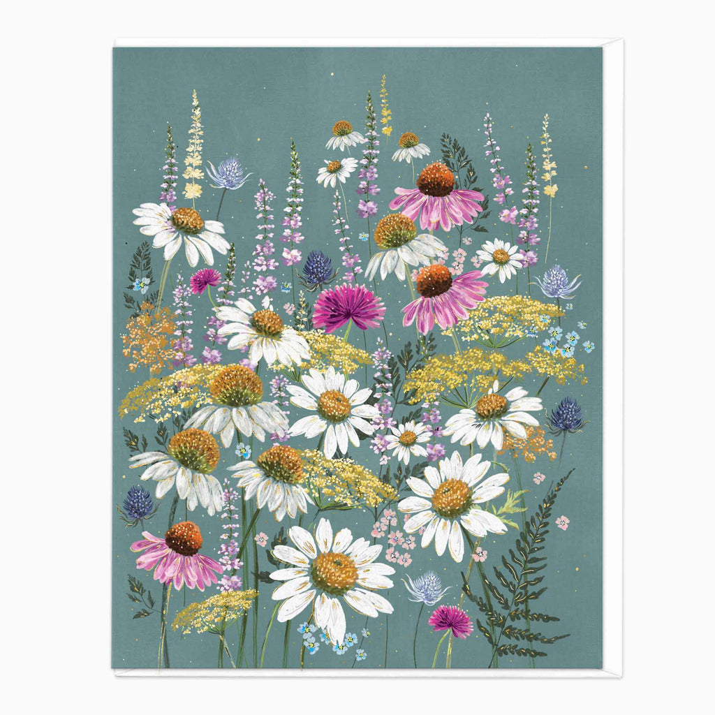 Greeting Card-F489 - Wildflowers In Nature Art Card-Whistlefish