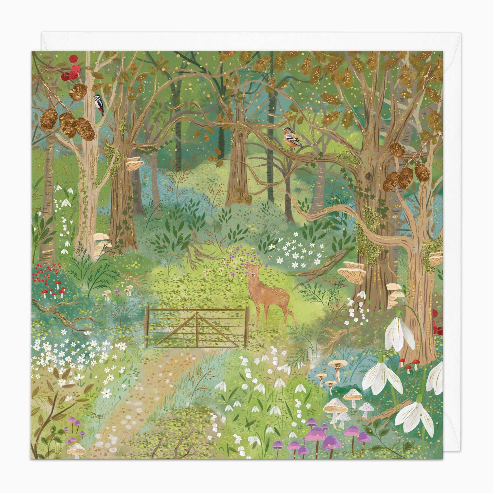 Greeting Card-G003 - Magical Woodland Art Card-Whistlefish