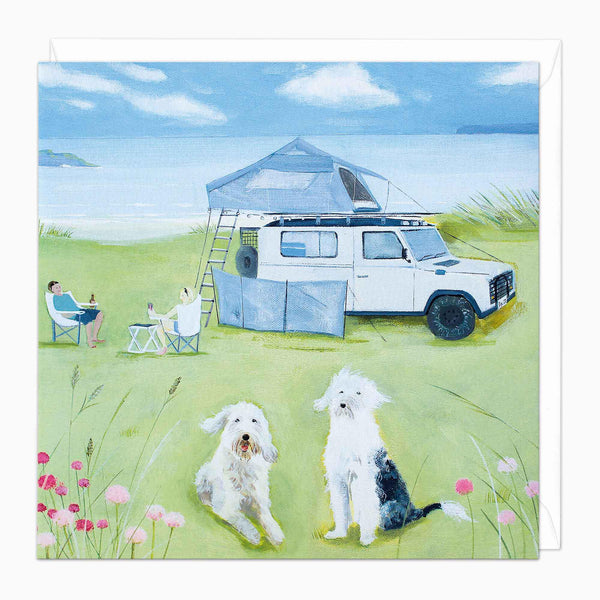 Greeting Card-G021 - Camping On The Dunes Art Card-Hannah Cole