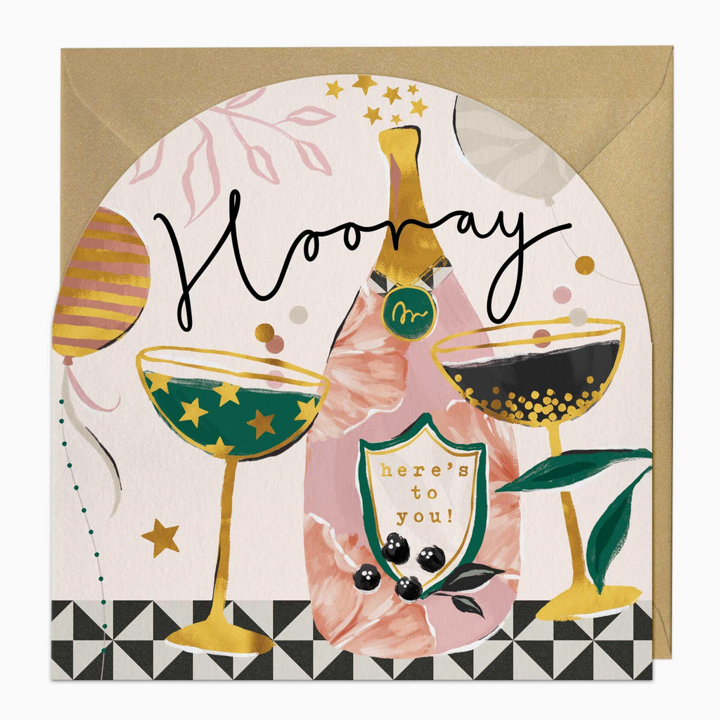 Greeting Card-G023 - Drinks Geo Bloom Arch Card-Whistlefish