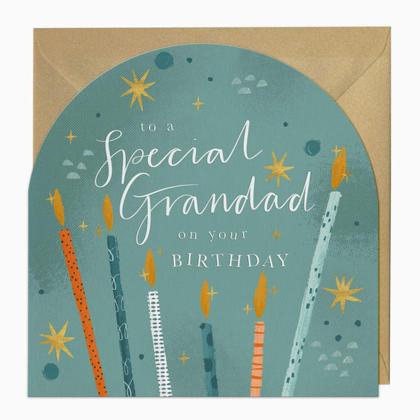 Greeting Card-G040 - Grandad Candles Birthday Arch Card-Whistlefish