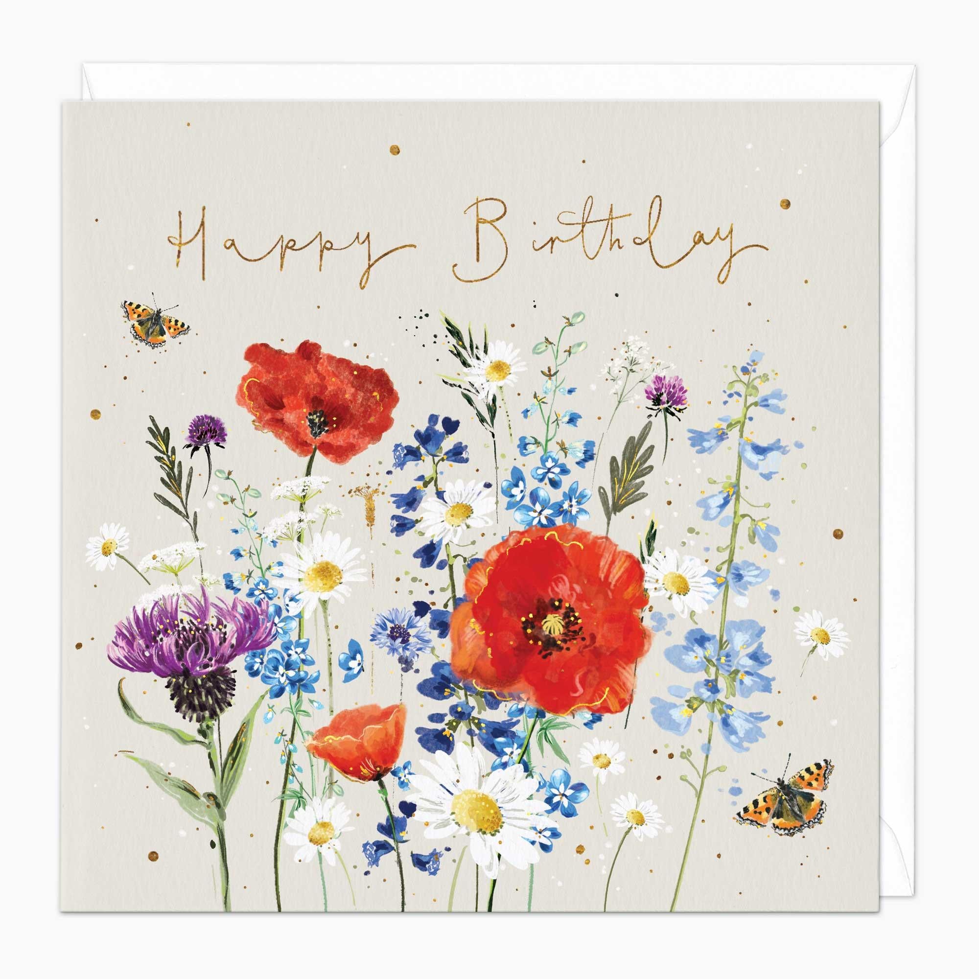 Greeting Card-G045 - Wildflower Birthday Card-Whistlefish