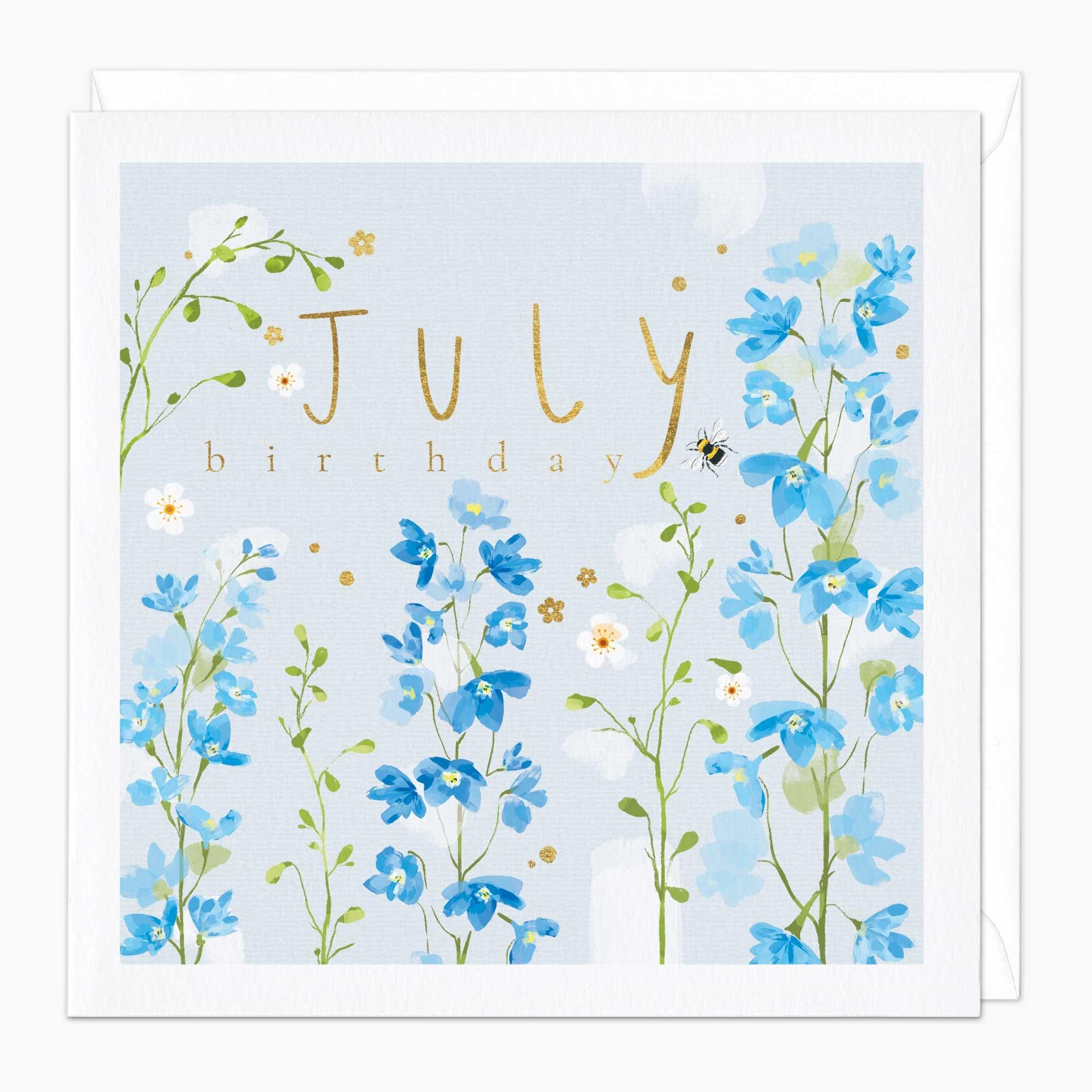 Greeting Card-G054 - July Birth Flower Card-Whistlefish