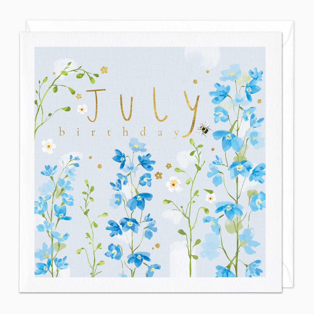 Greeting Card-G054 - July Birth Flower Card-Whistlefish