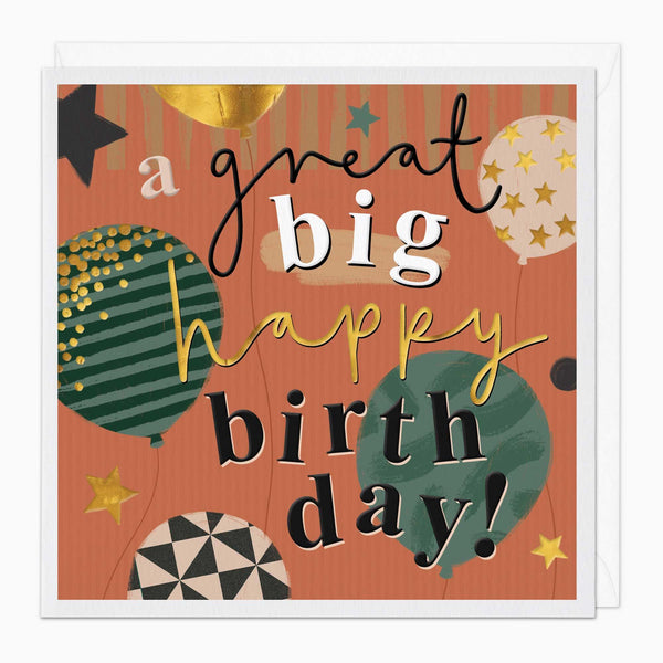 Greeting Card-G066 - Great Big Happy Birthday Card-Whistlefish