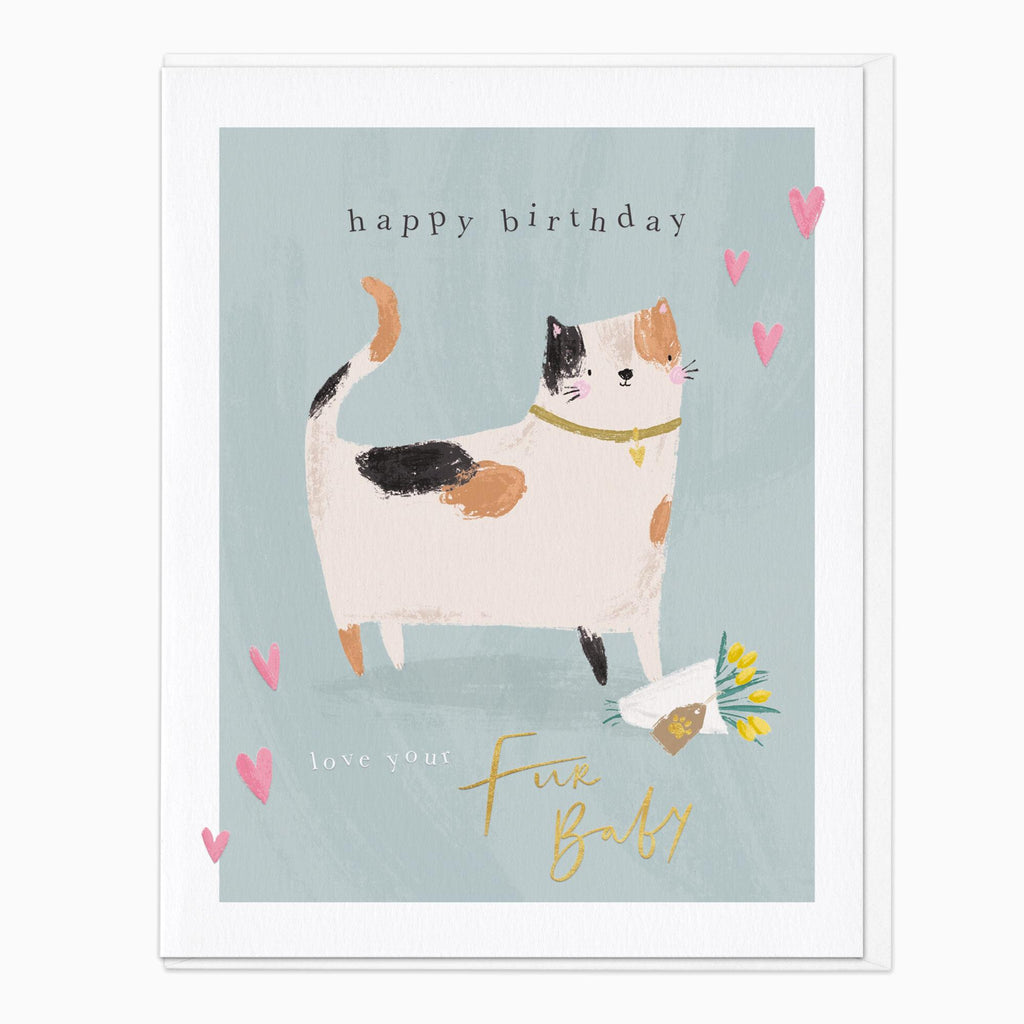 Greeting Card-G076 - From The Cat Birthday Card-Whistlefish