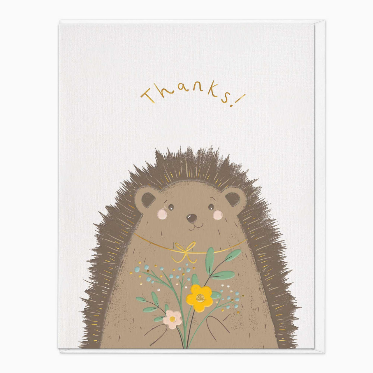 Greeting Card-G084 - Thoughtful Hedgehog Thank You Card-Whistlefish