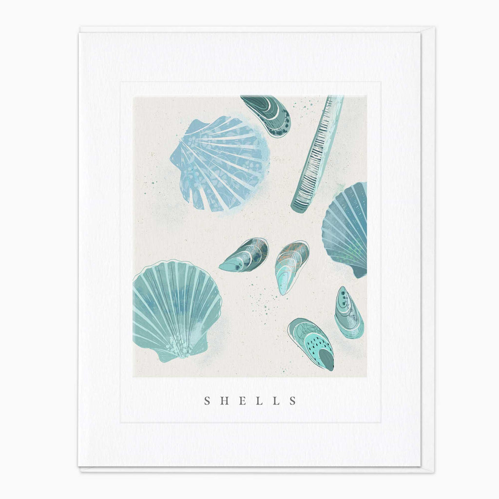 Greeting Card-G092 - Seagrass Shells Art Card-Whistlefish