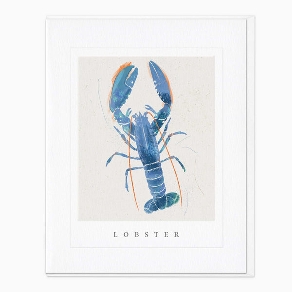 Greeting Card-G094 - Seagrass Lobster Art Card-Whistlefish