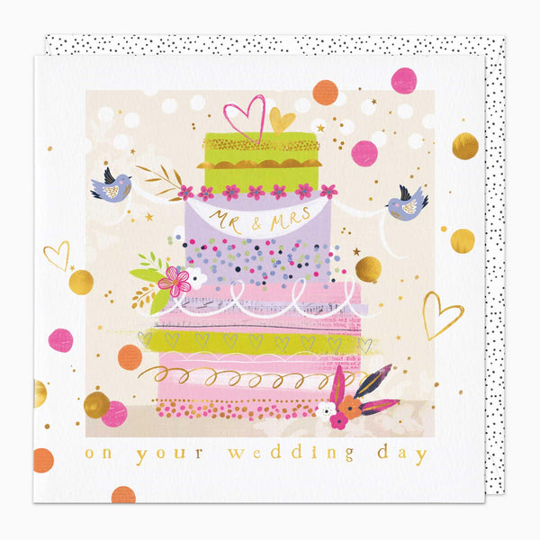 Greeting Card-G115 - On Your Wedding Day Cake Card-Whistlefish