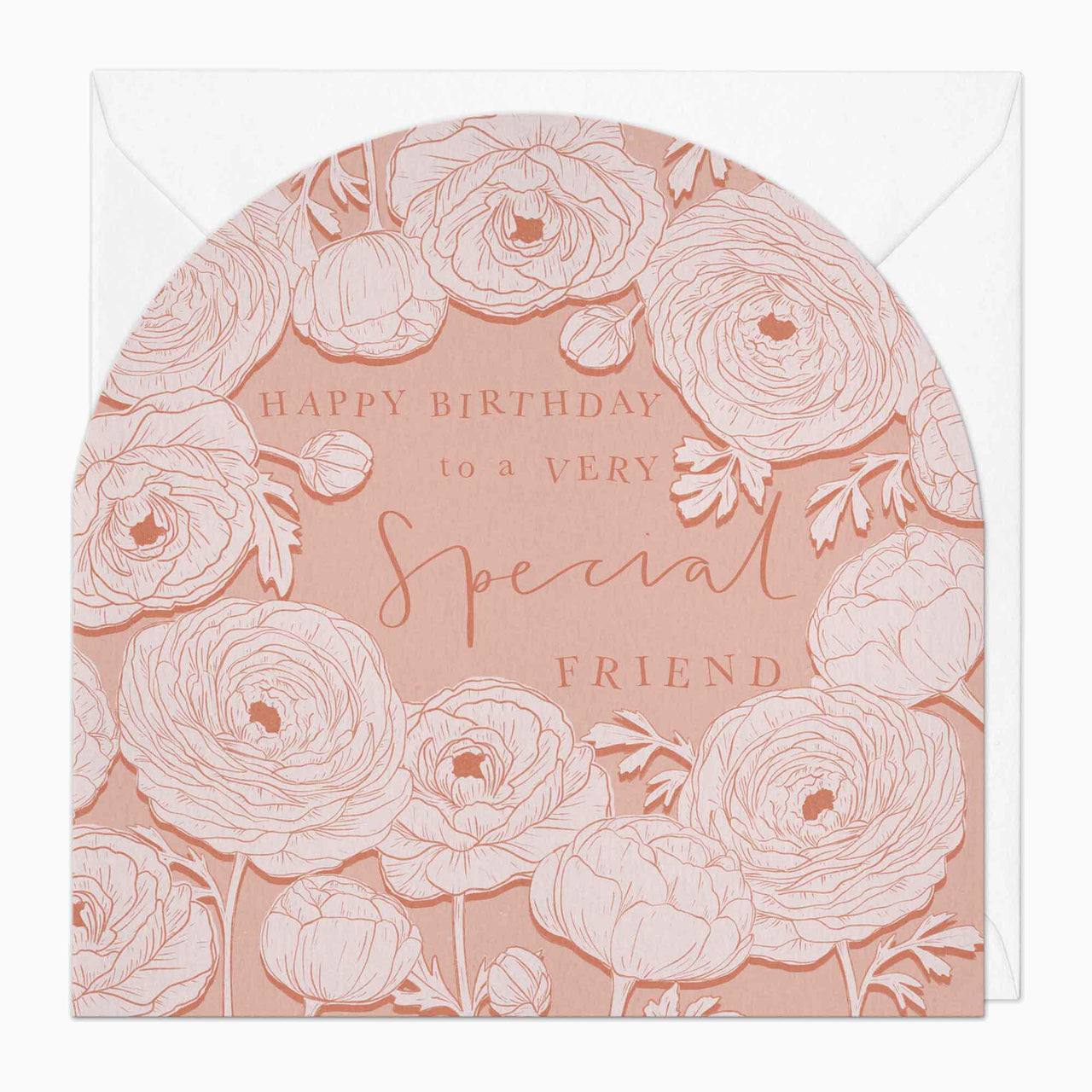 Greeting Card-G131 - Ranunculus Birthday Friend Card-Whistlefish